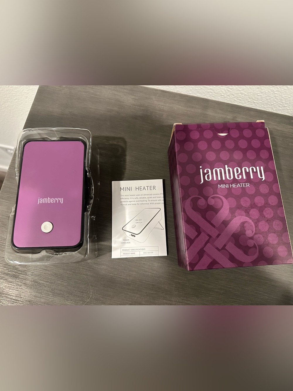 Jamberry purple nail wrap mini heater NEW
